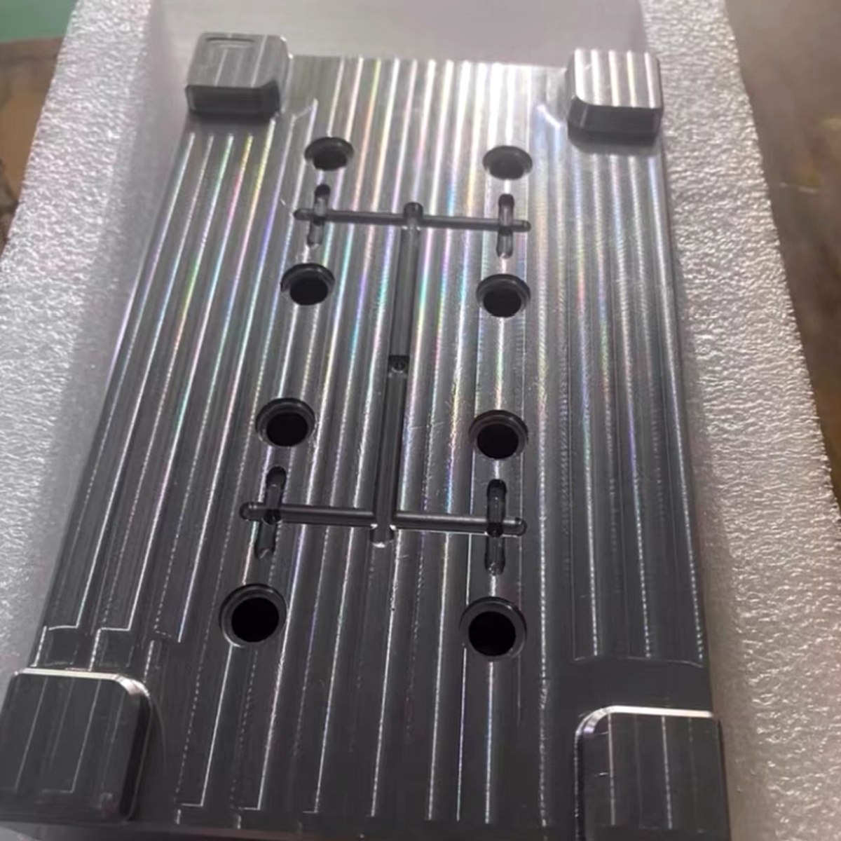 Anodized Aluminum Plate Foam Protected — EKINSUN custom manufacturing case photo